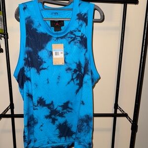 Jordan Blue and Black Sleeveless Muscle Tee